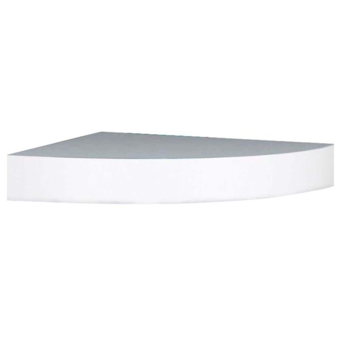 11.8 in. x 11.8 x 2 in. H White MDF Floating Corner Wall Shelf